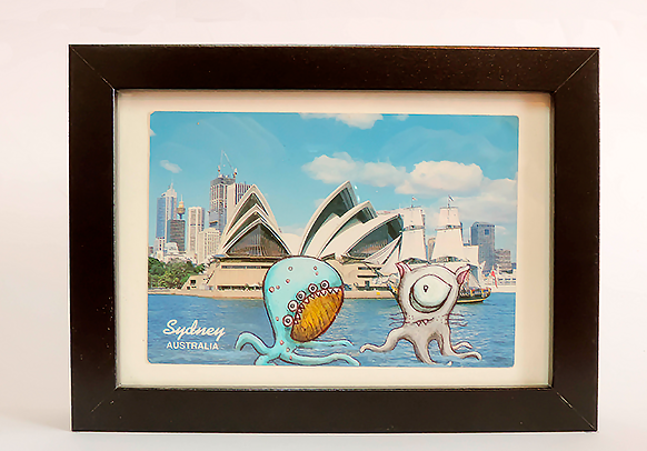 Postcard Painting - Sydney - kudu-lah